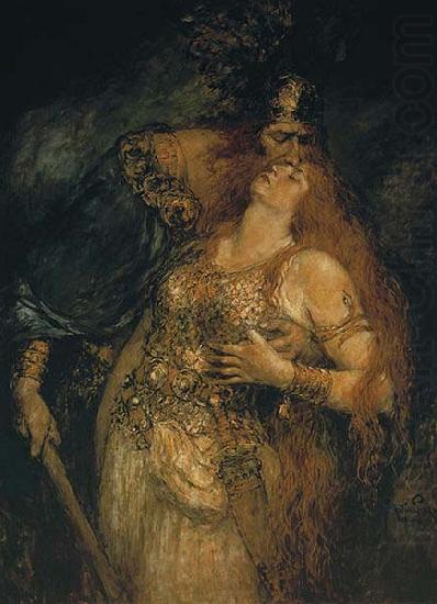 Ferdinand Leeke The Last Farewell of Wotan and Brunhilde china oil painting image